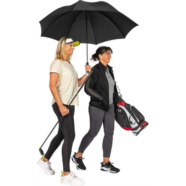 FARE® Carbon UltraLight erittäin kevyt golfsateenvarjo UV-suojalla logolla, musta – yksityiskohtakuva 3