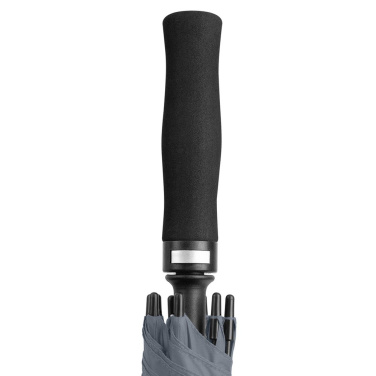 FARE Fibermatic XL kestävä automaattinen golfsateenvarjo 130 cm logolla, harmaa – yksityiskohtakuva 4