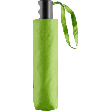 FARE ÖkoBrella taskusateenvarjo kierrätetyllä PET-kankaalla ja rABS-kahvalla logolla, lime (waterSAVE®) – yksityiskohtakuva 2