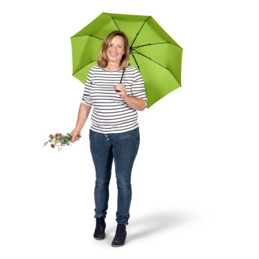FARE ÖkoBrella taskusateenvarjo kierrätetyllä PET-kankaalla ja rABS-kahvalla logolla, lime (waterSAVE®) – yksityiskohtakuva 10