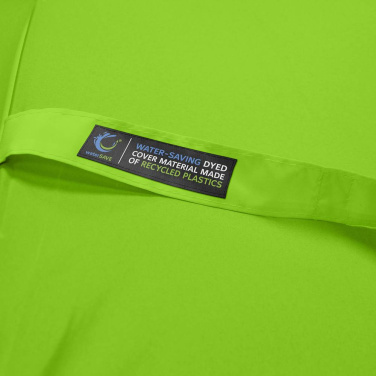 FARE ÖkoBrella AOC taskusateenvarjo kierrätetyllä PET-kankaalla ja bambukahvalla logolla, lime (waterSAVE®) – yksityiskohtakuva 7