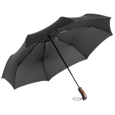 FARE® Stormmaster iso myrskynkestävä taskusateenvarjo lahjarasiassa logolla, musta (waterSAVE®) – yksityiskohtakuva 4