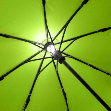 FARE® Skylight® iso taskusateenvarjo LED-valolla logolla, lime – yksityiskohtakuva 8