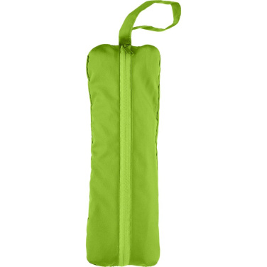 FARE® ÖkoBrella Shopping taskusateenvarjo ostoskassiksi muuttuvalla suojuksella logolla, lime (waterSAVE®) – yksityiskohtakuva 3