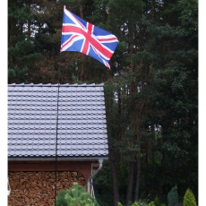 Alumiininen lipputanko pyörivällä nupilla 640 cm