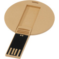 Pyöreä biohajoava USB, Kraft-ruskea