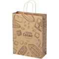 Voimapaperikassi 120 g/m2kierrekahvoilla – 31 x 12 x 41 cm, Kraft-ruskea
