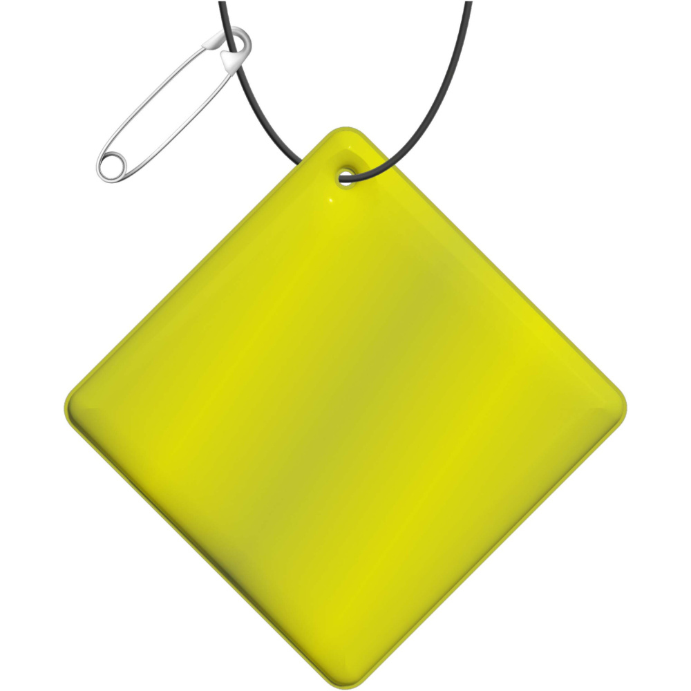 RFX™ H-09 ripustettava PVC-heijastin, timantti, pieni, Neonkeltainen, tuotekuva