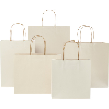 Maatalousjätteestä valmistettu 150 g/m2 paperikassi kierrekahvoilla – 24 x 9 x 24 cm, tuotekuva