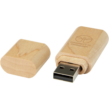 Puinen USB 2.0 -muistitikku avaimenperällä, tuotekuva