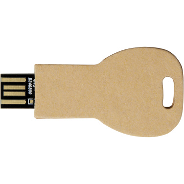 Avaimenmuotoinen kierrätyspaperista valmistettu USB 2.0, tuotekuva
