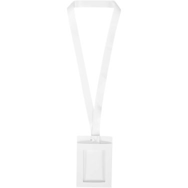 Kord RPET kaulanauha paperisella nimikortilla, tuotekuva, Valkoinen (2)