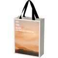 Smartfold 210 g/m² -paperikassi, narukahvat ja kiiltolaminointi – 24 x 10 x 32 cm, Musta