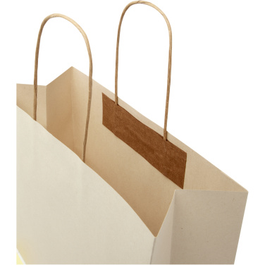 Maatalousjätteestä valmistettu 150 g/m2 paperikassi kierrekahvoilla – 31 x 12 x 25 cm, tuotekuva