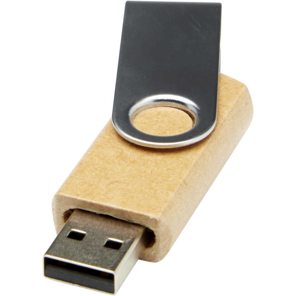 Rotate kierrätetystä paperista valmistettu USB 3.0, Kraft-ruskea, 32 Gt, tuotekuva