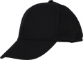 Puuvillainen 6-paneelinen CrisMa-lippalakki 190 g/m² FRIEDA, musta