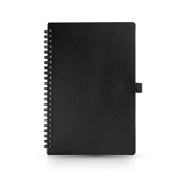 A5 PP-kansinen lankamuistikirja / Spiral, musta, tuotekuva