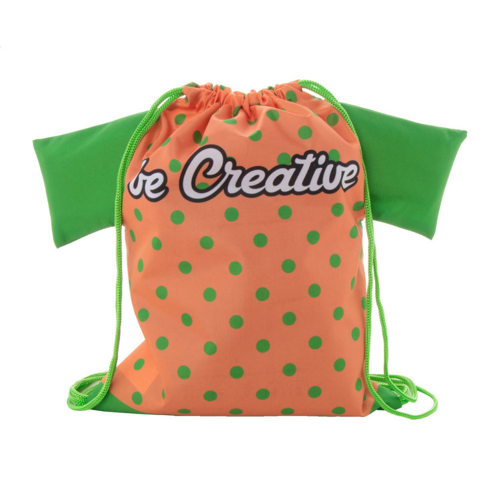 CreaDraw T Kids – custom kiristysnauha laukku lapsille, vihreä, tuotekuva