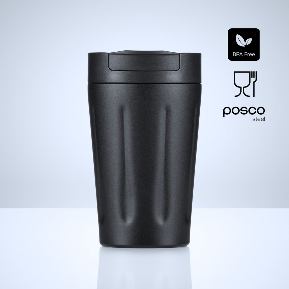 Scandic Set: termomuki 350 ml ja automaattinen sateenvarjo, musta, lisäkuva 2