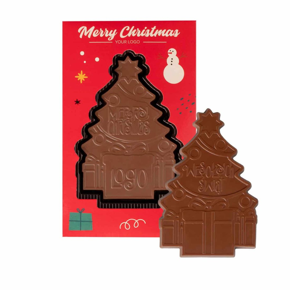 Mittatilaustyönä tehty suklaa Choco4Mat joulukuusi, tuotekuva