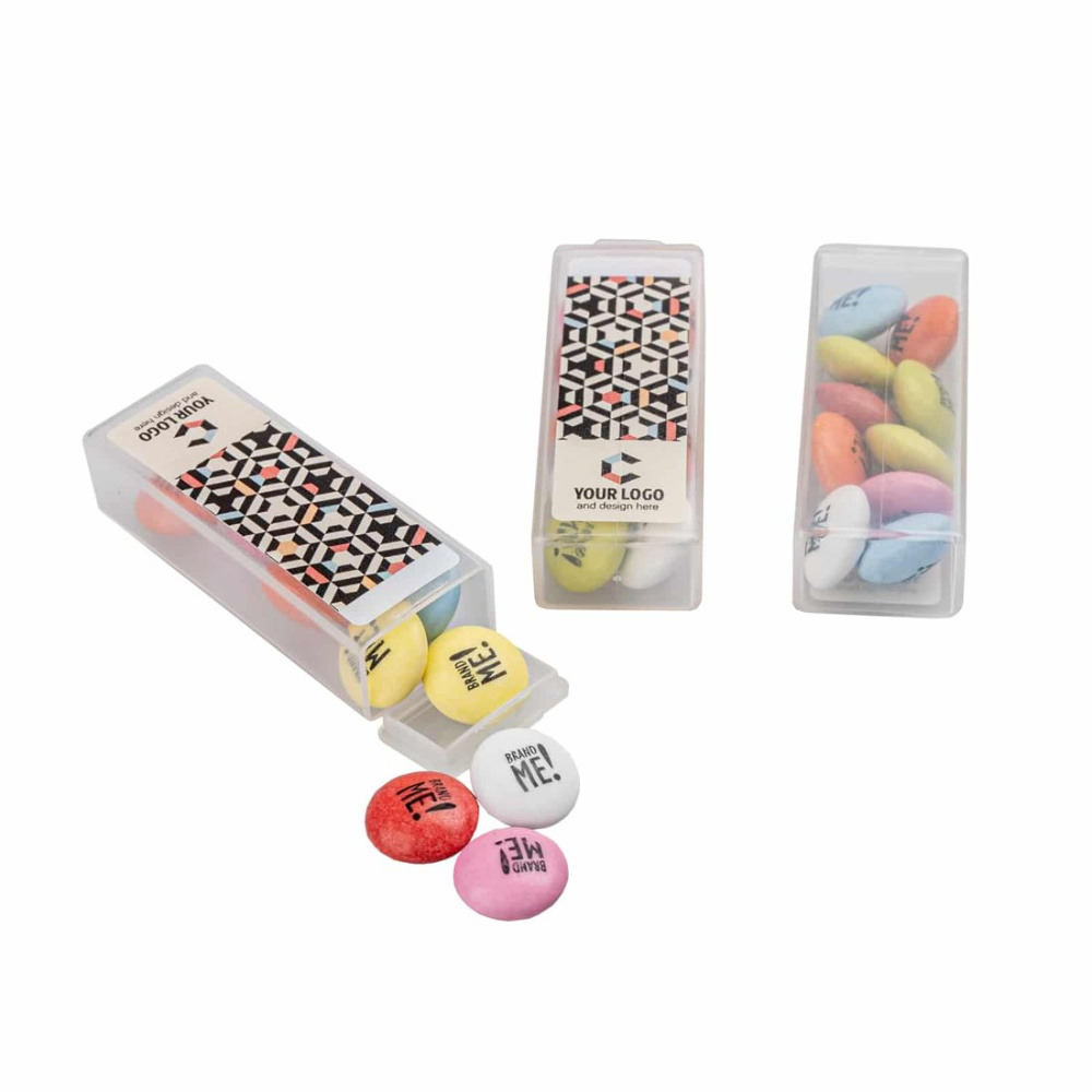 Suklaalinssit painatuksella Brand Me! Smile Box, tuotekuva
