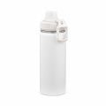 Salween-pullo kierrätetty ruostumaton teräs 560ml. Kaksinkertainen seinä ja kaksoiskansi. Kahva., Valkoinen