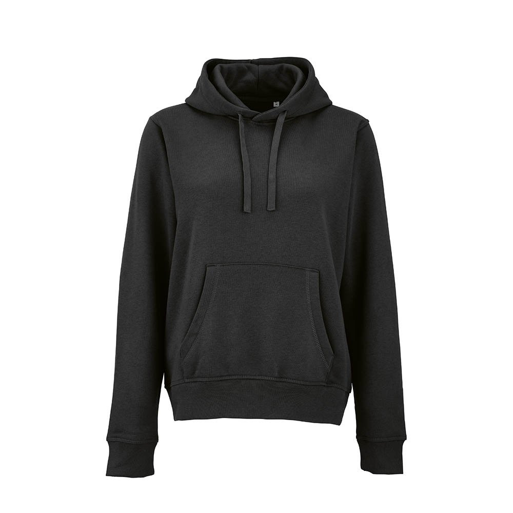 Bondi-naisten huppari. Luomupuuvillaa ja rPET-muovia. 300 g/m², Musta, 2XL, tuotekuva