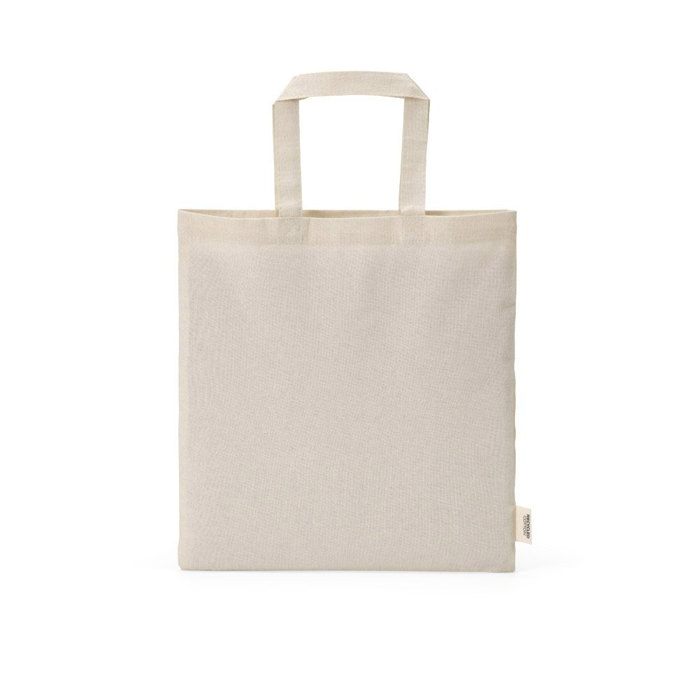 Aneto-ostoskassi kierrätetty puuvilla 140g/m². 30cm kahvat, Luonnollinen, tuotekuva