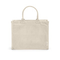Triglav-ostoskassi kierrätetty puuvilla 440g/m². 18cm kahvat, Luonnollinen