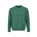 Capri-ranskanvärinen collegepaita, pyöreä pääntie. 100 % luomupuuvillaa. 300 g/m²., Tummanvihreä