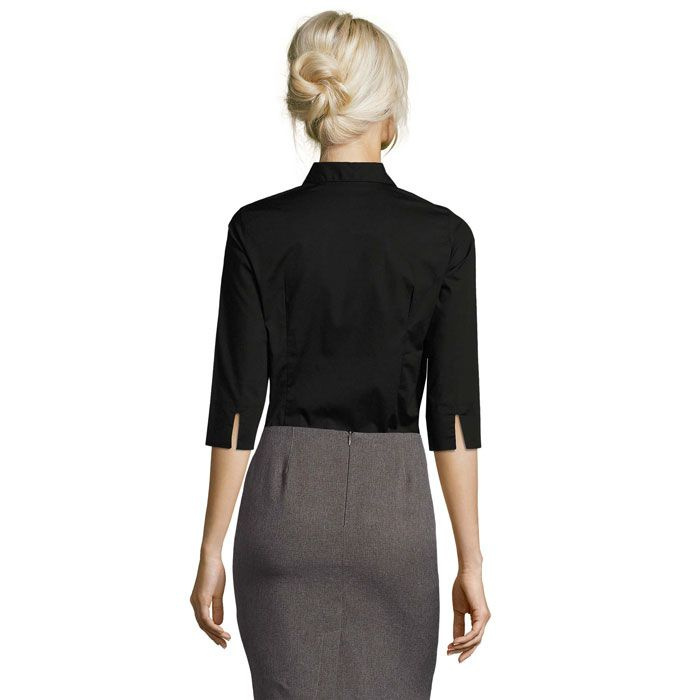 EFFECT STRETCH WOMEN SHIRT, Musta, XS, tuotekuva (1)