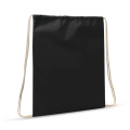 Kiristysnauhareppu puuvilla OEKO-TEX® 140g/m² 35x45 cm, musta