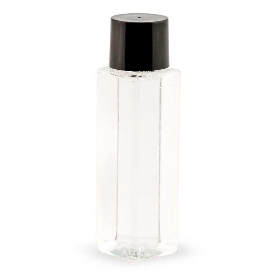 2in1 suihkusaippua & shampoo 50 ml, läpinäkyvä / musta, tuotekuva (1)