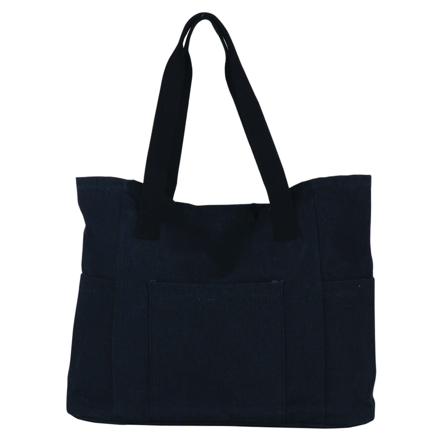 Ostoskassi Kierrätetty kangas 310g/m² 42x13x43 cm, tummanharmaa, tuotekuva