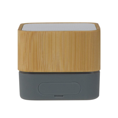 Speaker bamboo square 3W, harmaa, tuotekuva (2)