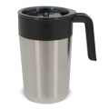 Kaksiseinäinen kahvimuki 400 ml, hopea