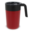 Kaksiseinäinen kahvimuki 400 ml, tummanpunainen