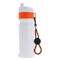Urheilupullo reunalla ja narulla 750 ml, valkoinen / Oranssi