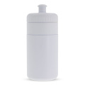 Urheilupullo reunalla 500 ml, valkoinen / Valkoinen