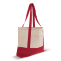 Rantalaukku puuvillakangas OEKO-TEX® 280g/m² 42x10x30 cm, punainen
