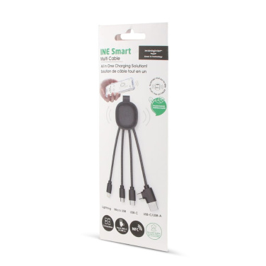 4000 | Xoopar Iné Smart Charging cable with NFC, musta, tuotekuva (2)