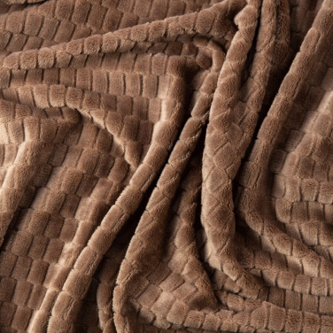 Kosta Linnewafveri Fleece Plaid Jaquard 130x170 cm, vaaleanruskea, tuotekuva (2)
