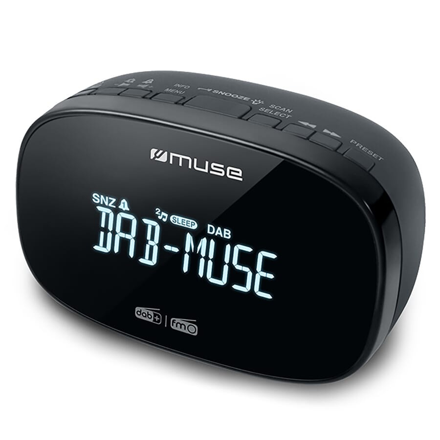 M-150 CDB | Muse Clock Radio DAB+, musta, tuotekuva