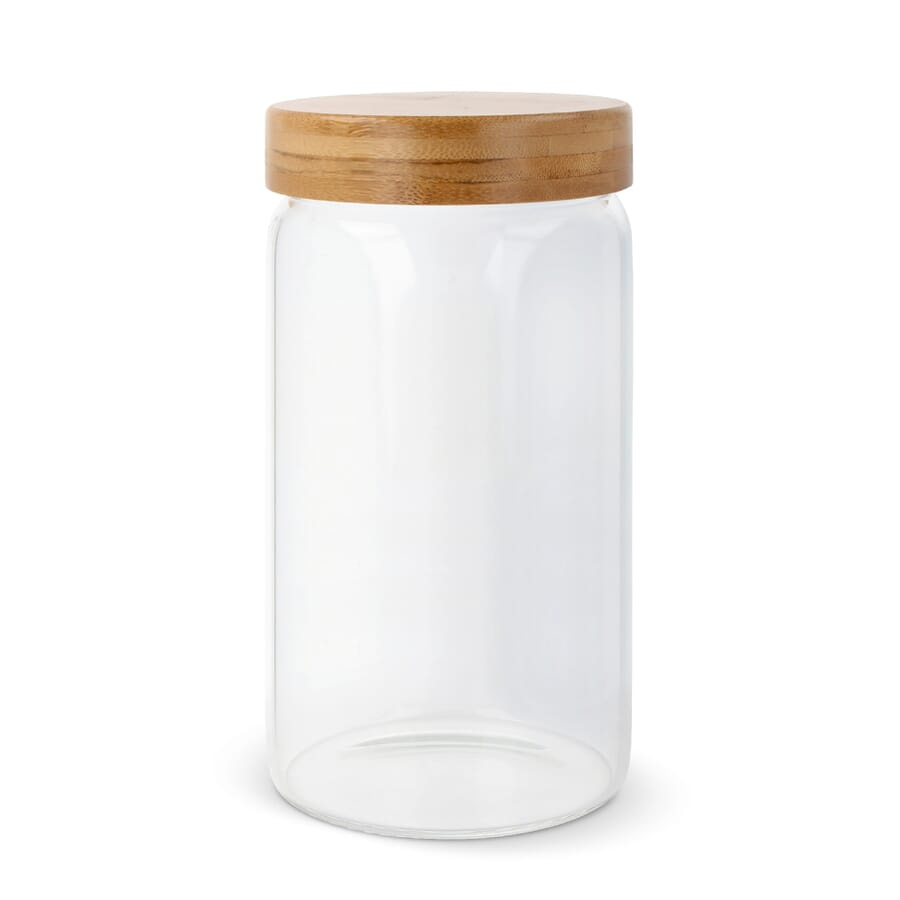 Lasikannu bambukannella 1200 ml, läpinäkyvä, tuotekuva (1)