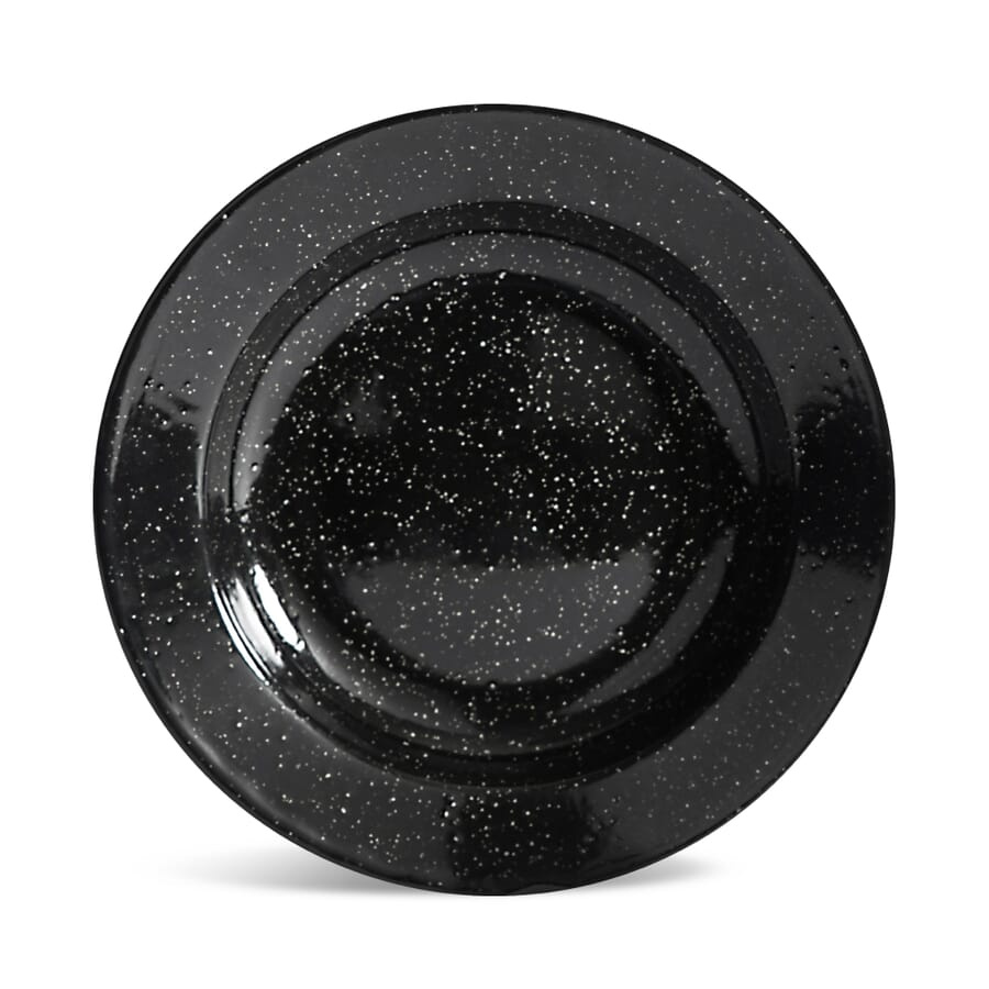 Sagaform Doris enamel plate, musta, tuotekuva
