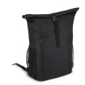 R-PET 600D Rolltop polkupyöräreppu 20L, musta