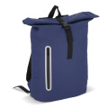 PU-päällystetty R-PET 600D rolltop reppu 20L, tummansininen
