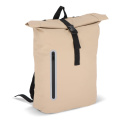 PU-päällystetty R-PET 600D rolltop reppu 20L, luonnonvalkoinen