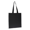 Laukku luomupuuvillaa väri pitkä 140g/m² 38x42 cm, musta