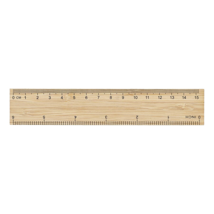 Bambusta valmistettu viivoitin 15 cm, luonto, tuotekuva (1)